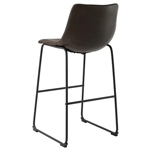 vidaXL Sgabelli da Bar 2 pz Marrone Scuro Similpelle