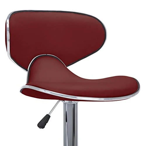 vidaXL Sgabelli da Bar 2 pz Rosso Vino Similpelle