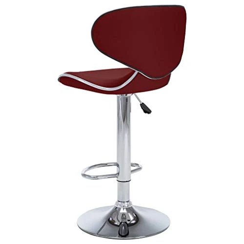 vidaXL Sgabelli da Bar 2 pz Rosso Vino Similpelle