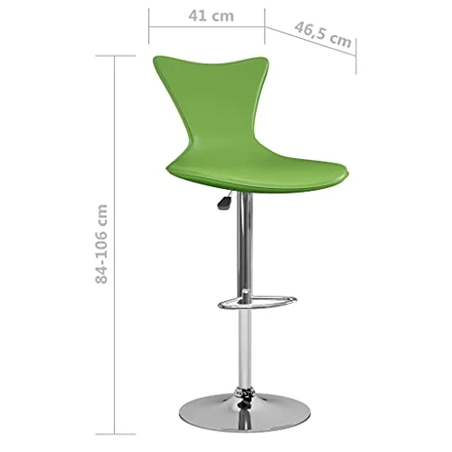 vidaXL Sgabelli da Bar 2 pz Verdi Similpelle