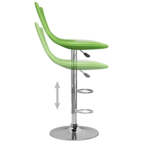 vidaXL Sgabelli da Bar 2 pz Verdi Similpelle