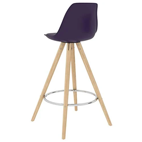 vidaXL Sgabelli da Bar 2 pz Viola PP e Legno Massello di Faggio