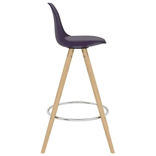 vidaXL Sgabelli da Bar 2 pz Viola PP e Legno Massello di Faggio