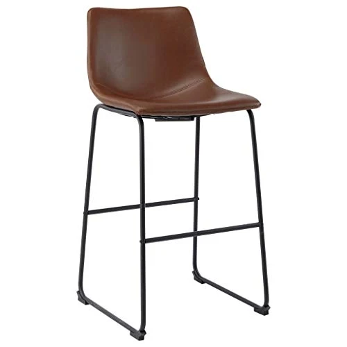 vidaXL Sgabello da Bar Marrone Chiaro Similpelle