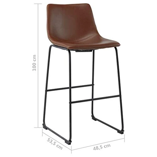 vidaXL Sgabello da Bar Marrone Chiaro Similpelle