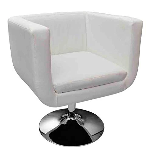 vidaXL Sgabello da Bar Similpelle Girevole Bianco Sedia Alta Angolo Cucina