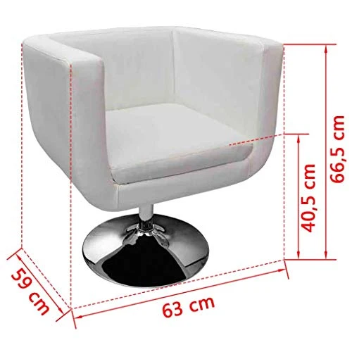 vidaXL Sgabello da Bar Similpelle Girevole Bianco Sedia Alta Angolo Cucina