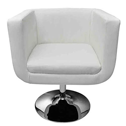 vidaXL Sgabello da Bar Similpelle Girevole Bianco Sedia Alta Angolo Cucina