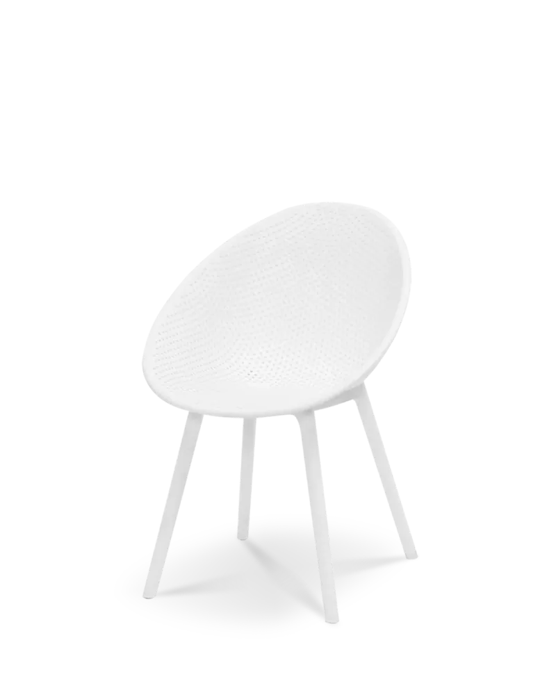 Virginia Design Chair Ivory White