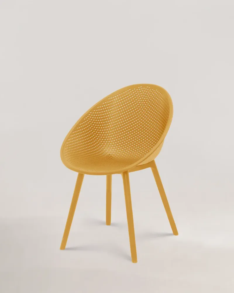 Virginia Design sedia vaso di argilla giallo