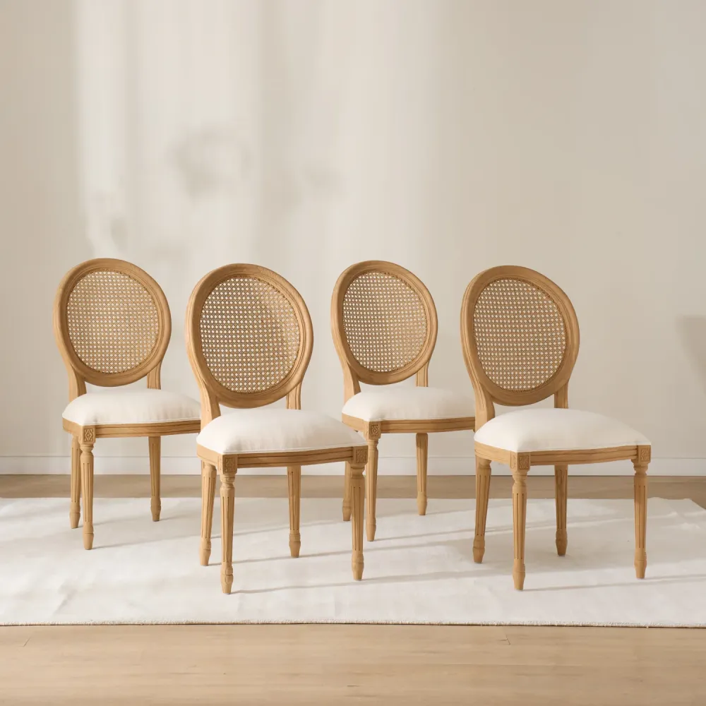 Confezione da 4 sedie Rounded Wabi Home