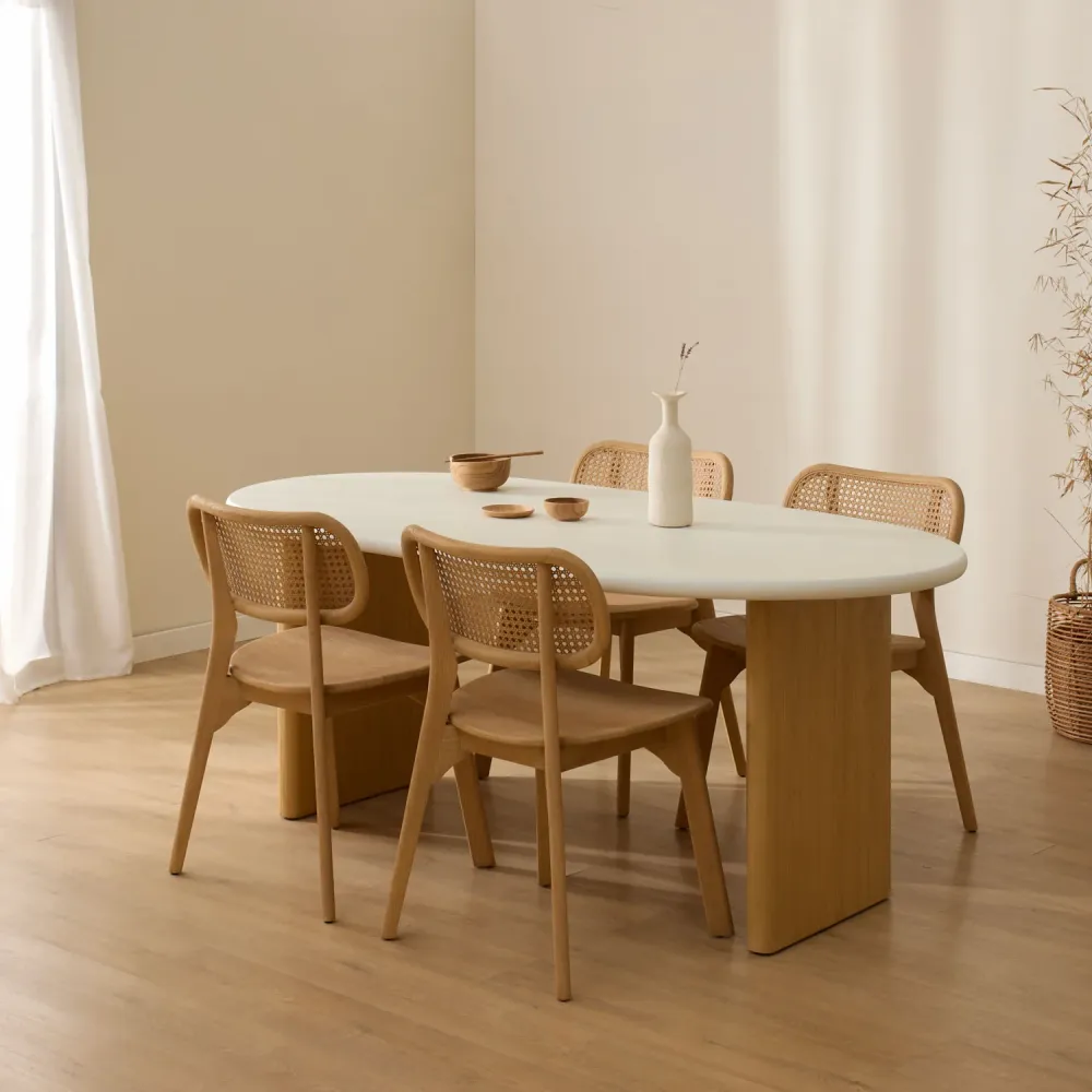 Pack 4 sedie Dari Wood Wabi Home