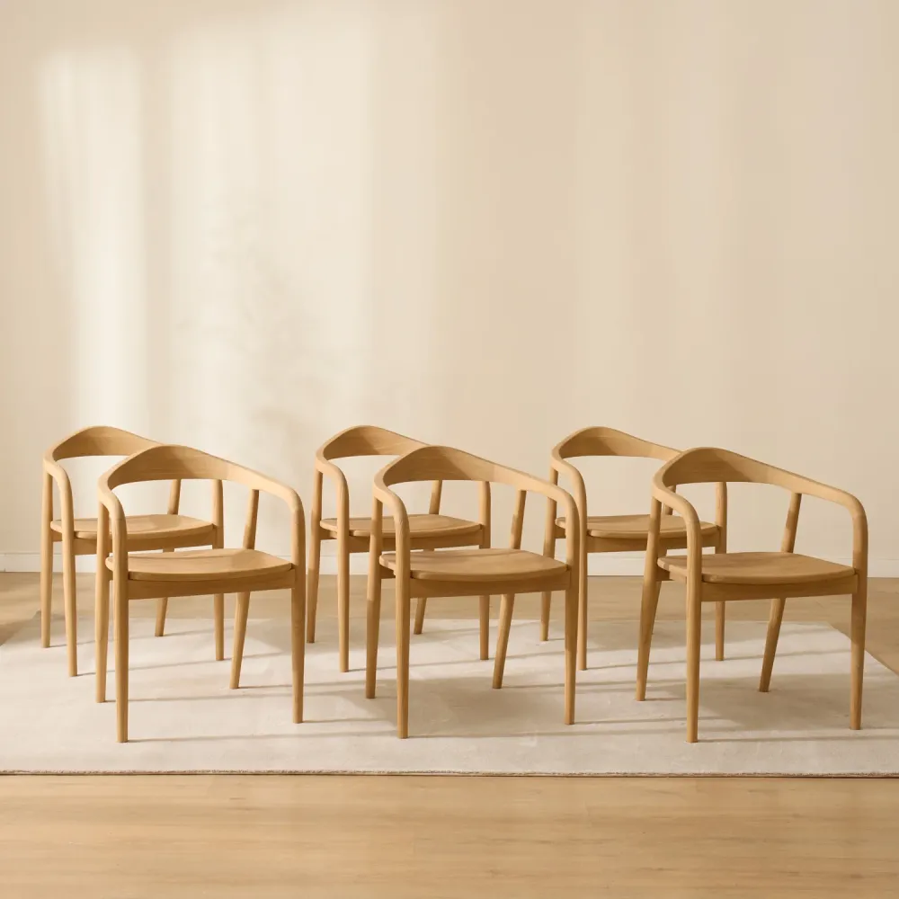 Pack 6 sedie Mode Wood Wabi Home