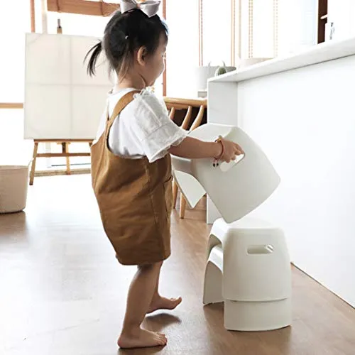 Wakauto Sedia Plastica per Bambini Sgabello da Bagno Plastica Sgabello da Cucina Passo Sgabello per La Casa Soggiorno Scuo...