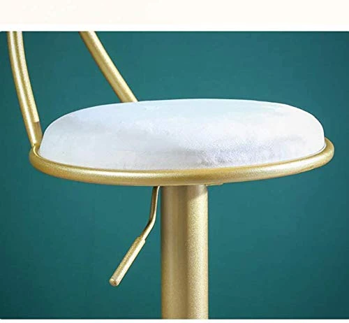 WANGFENG Sgabelli Ergonomico Moderno Sedia da Disegno con Base Metallica,Sgabello Stool Swivel Bar Regolabile,Velluto Cont...