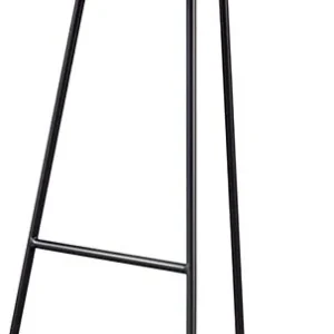 WANGFENG Sgabelli Sgabello da Bar per La Colazione con Gambe Metallo Nero per Sgabello da Cucina, Semplice Design Moderno...