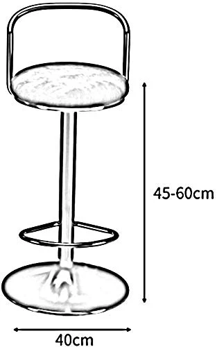 WANGFENG Sgabelli Sgabello Girevole Sedia Bar Bancone Cucina Sgabello Bar Ferro Battuto Regolabile Ricevimento con Gamba M...