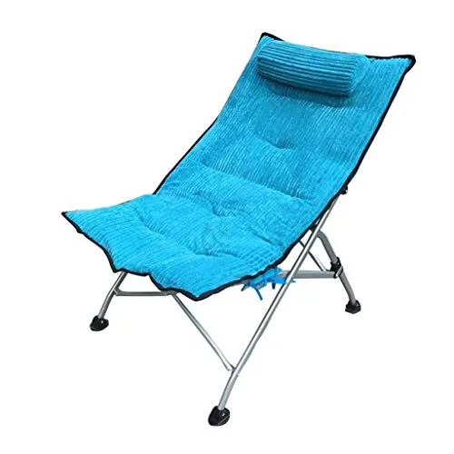 WDHWD Home Sdraio Sgabello Sedia per Il Tempo Libero da Esterno Sedie Pieghevoli Sgabello per sedie Sdraio, Blu