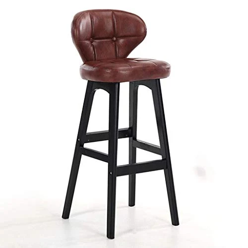 WENJUN Chair La Rotazione Sedile con sgabelli, Altezza Regolabile Cuoio Moderna Cucina Bar Sgabello bancone, (Color : Brown)