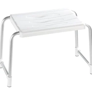 WENKO Sgabello doccia Secura - portata 120 kg, Plastica, 50 x 32 x 26 cm, Bianco