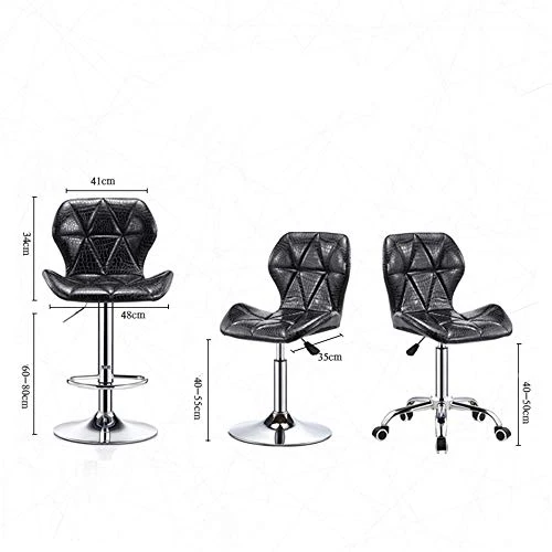 WH-IOE Sgabello da Bar Sgabello Semplice Bar Stool Schienale Bar Seggiovia Sedia Rotatoria Bar Chair Reception Cash Regist...