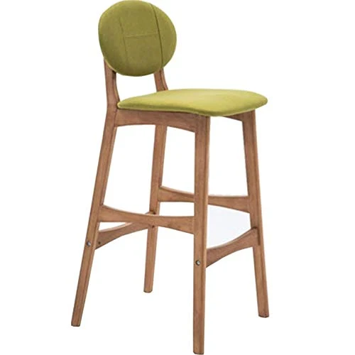 WHOJA Legno Massiccio Sedia da Bar Sgabello Alto Domestico Cotone e Lino Traspirante 101x48x40cm Sgabelli da Bar Sedie Set...