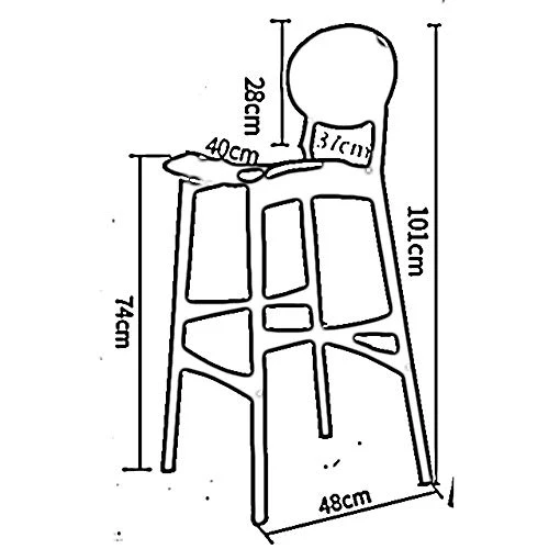 WHOJA Legno Massiccio Sedia da Bar Sgabello Alto Domestico Cotone e Lino Traspirante 101x48x40cm Sgabelli da Bar Sedie Set...