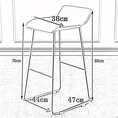 WHOJA Sgabelli da Bar semplicità Moderna Mobili da Bar Sgabello Alto Sedile PU Sedia da Pranzo Gamba di Metallo Peso del C...