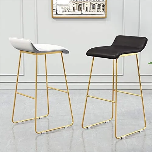 WHOJA Sgabelli da Bar semplicità Moderna Mobili da Bar Sgabello Alto Sedile PU Sedia da Pranzo Gamba di Metallo Peso del C...
