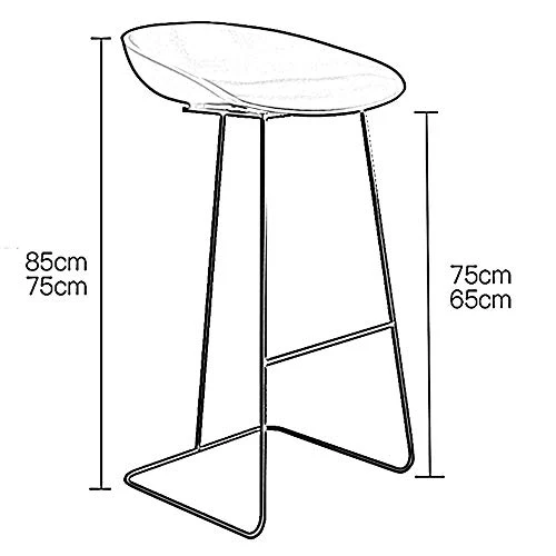 WHOJA Sgabelli da Bar semplicità Moderna Sedie da Bar Ferro battuto Sgabello Alto da caffè Cucina per la casa Sedia per la...