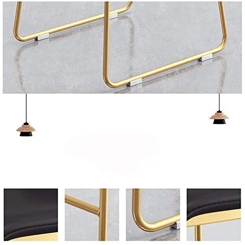 WHOJA Sgabelli da Bar semplicità Moderna Sgabello Alto PU Pelle Artificiale Sedile da Cucina Sedia per la Colazione Gambe...