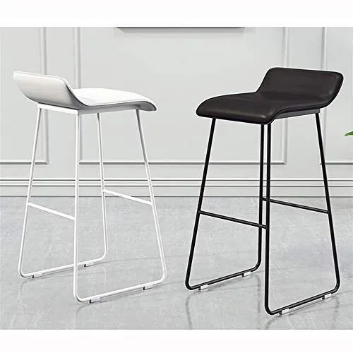 WHOJA Sgabelli da Bar semplicità Moderna Sgabello Alto PU Pelle Artificiale Sedile da Cucina Sedia per la Colazione Gambe...