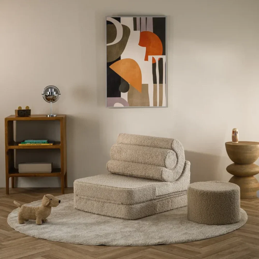 Wigiwama Baby pouf multifunzionale Flipster Biscuit