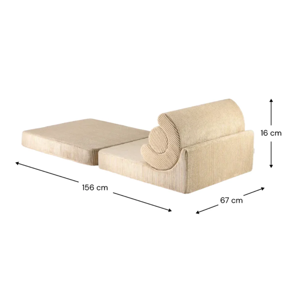 Wigiwama Baby pouf multifunzionale Flipster Brown Sugar