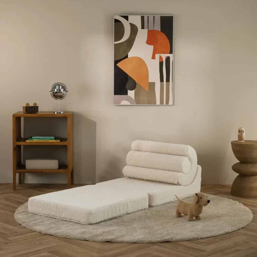 Wigiwama Baby pouf multifunzionale Flipster Crema Bianco