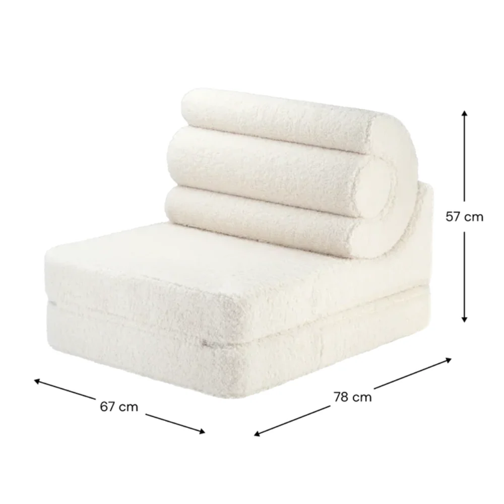 Wigiwama Baby pouf multifunzionale Flipster Crema Bianco