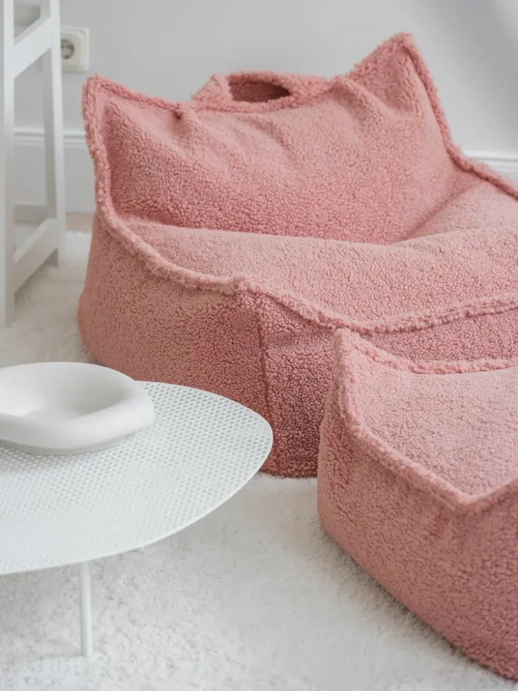 Wigiwama Guave Pink Teddy - Beanbag Chair