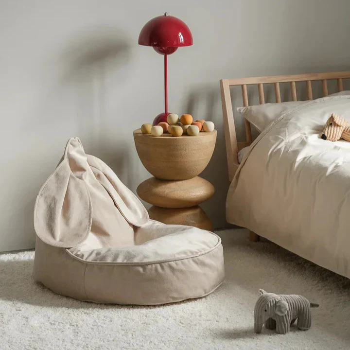 Wigiwama Pouf per bambini Dusty Beige Bunny