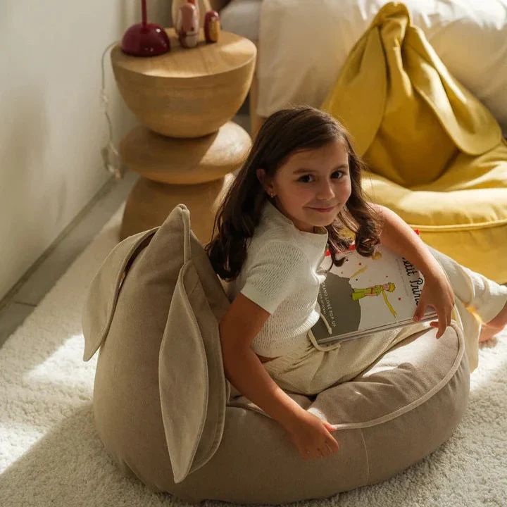Wigiwama Pouf per bambini Dusty Beige Bunny