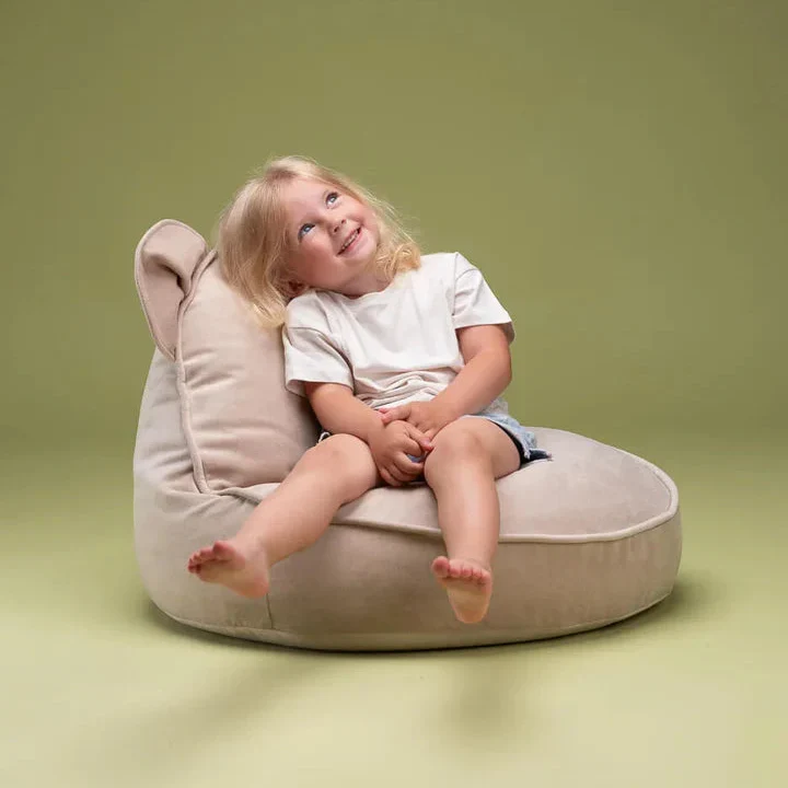 Wigiwama Pouf per bambini Dusty Beige Bear