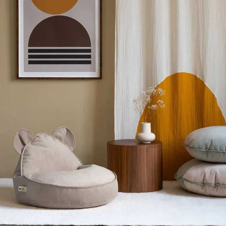 Wigiwama Pouf per bambini Dusty Beige Bear