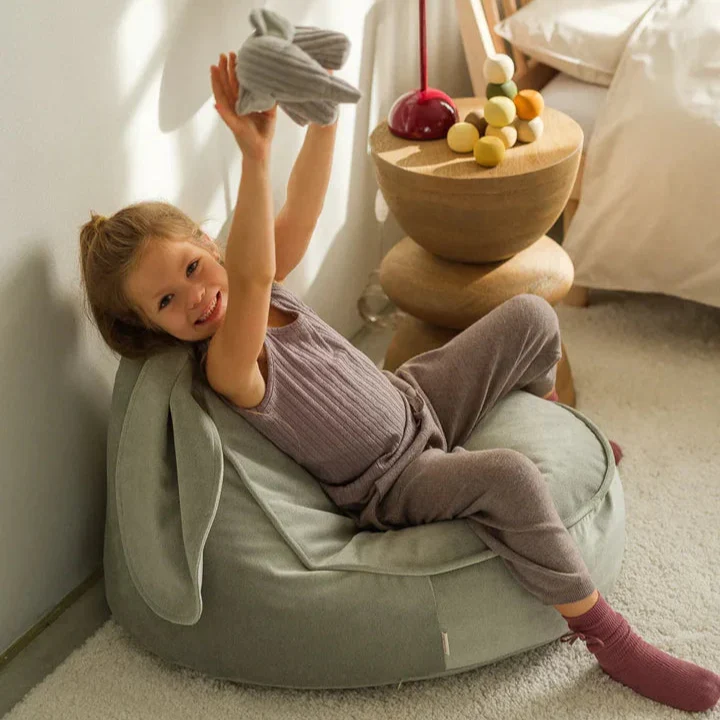 Wigiwama Pouf per bambini Misty Green Bunny