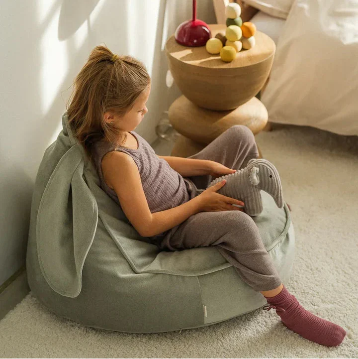 Wigiwama Pouf per bambini Misty Green Bunny