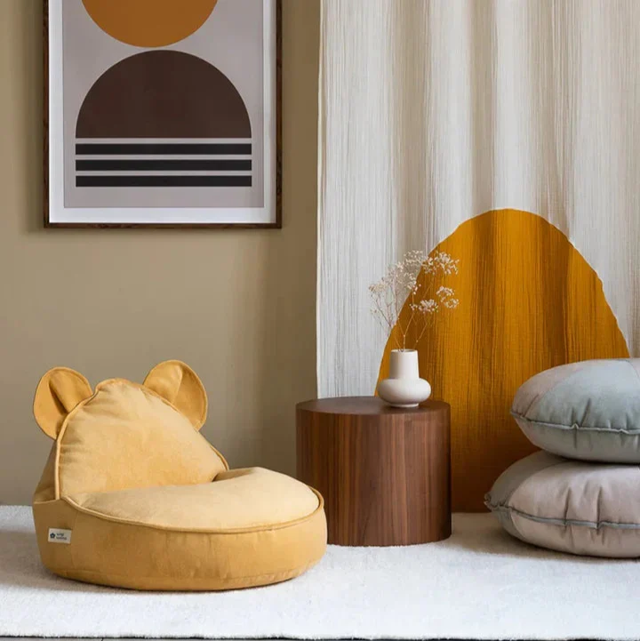Wigiwama Pouf per bambini Orso al caramello salato