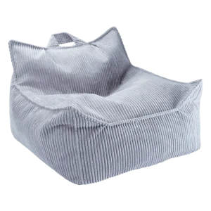 Wigiwama - sedia da beanbag - tessuto costole blu blueberry