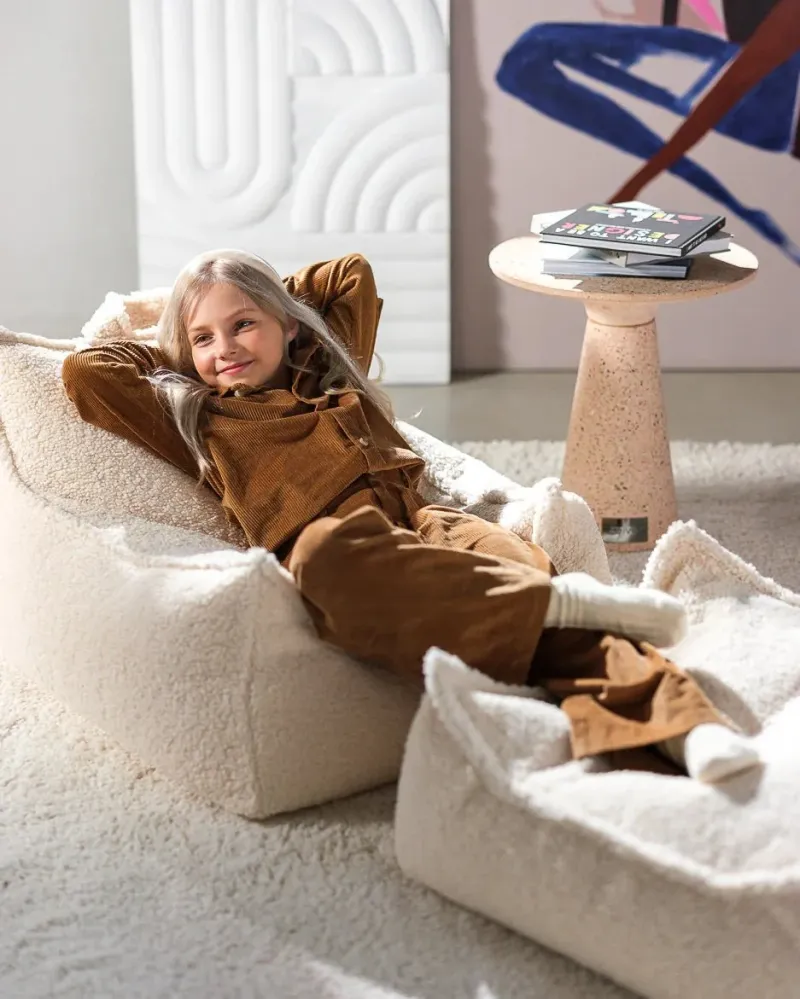 Wigiwama - Teddy Beanbag - Cream White
