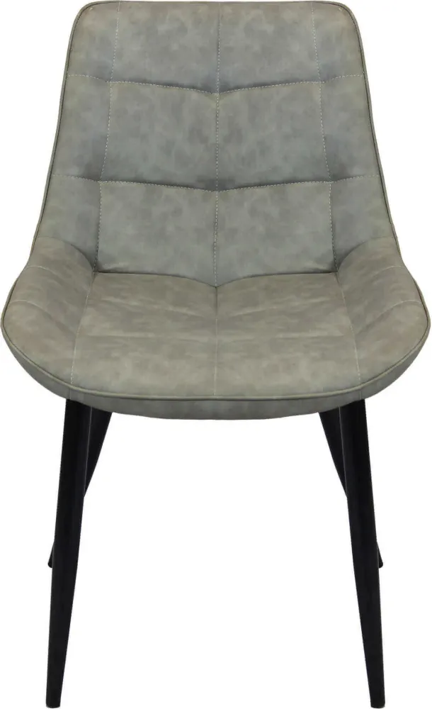 WINTER - poltrona imbottita per sala da pranzo ecopelle cm 59 x 51 x 82 h Tortora Milani Home