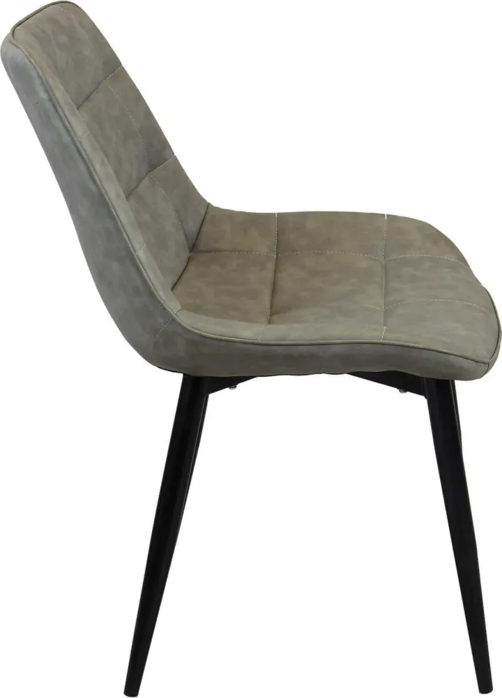 WINTER - poltrona imbottita per sala da pranzo ecopelle cm 59 x 51 x 82 h Tortora Milani Home