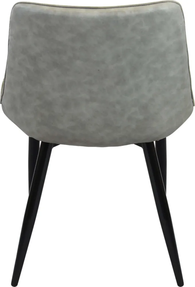 WINTER - poltrona imbottita per sala da pranzo ecopelle cm 59 x 51 x 82 h Tortora Milani Home