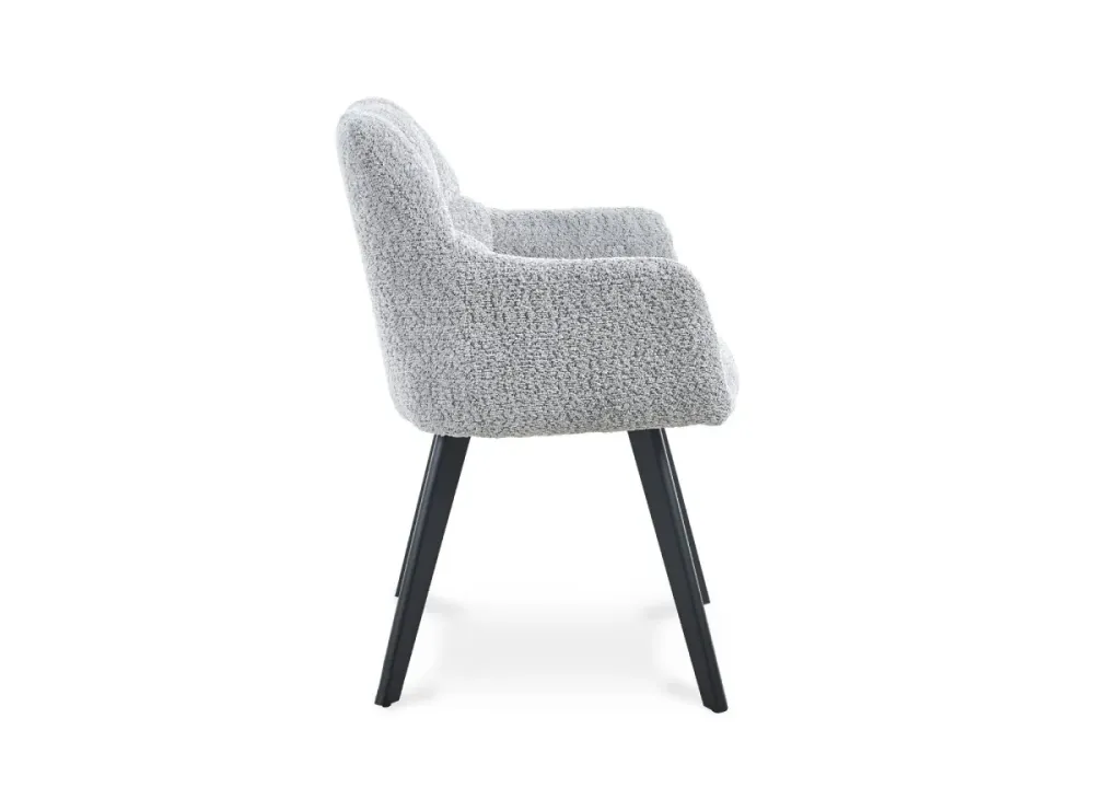 Set di 2 sedie con braccioli effetto montone grigio chiaro ESPERA WIZ